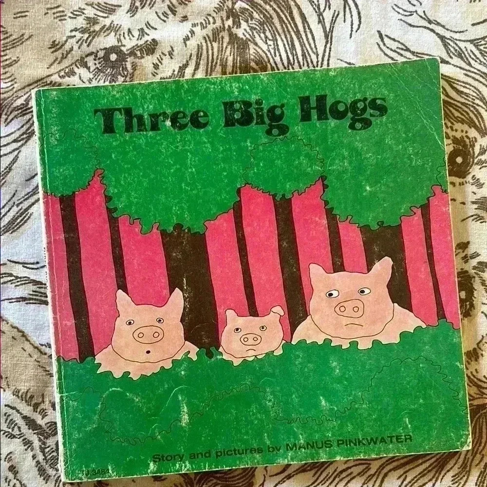 Vintage Three Big Hogs Manus Pinkwater Scholastic Paperback Children’s Book 70s
